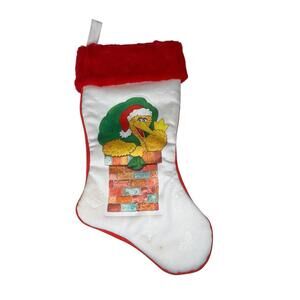 Vintage 1982 Sesame‎ Street Christmas Stocking PBS Big Bird Bert Ernie Felt